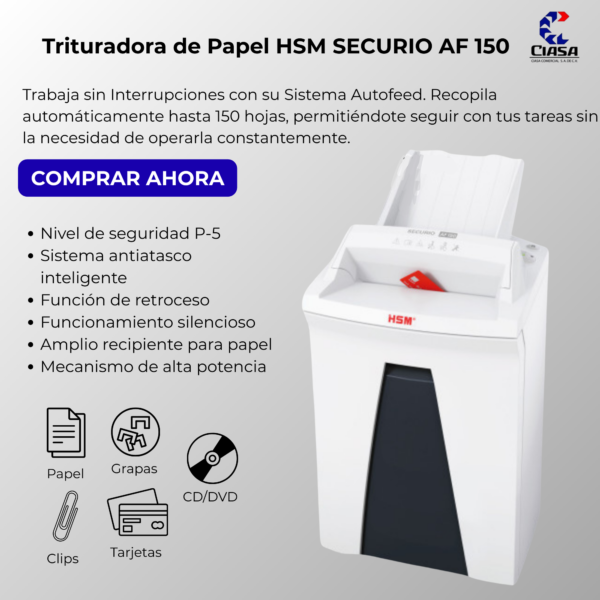 Trituradora de papel | HSM-AF150