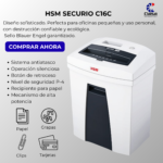 Destructora de papel | HSM C16C