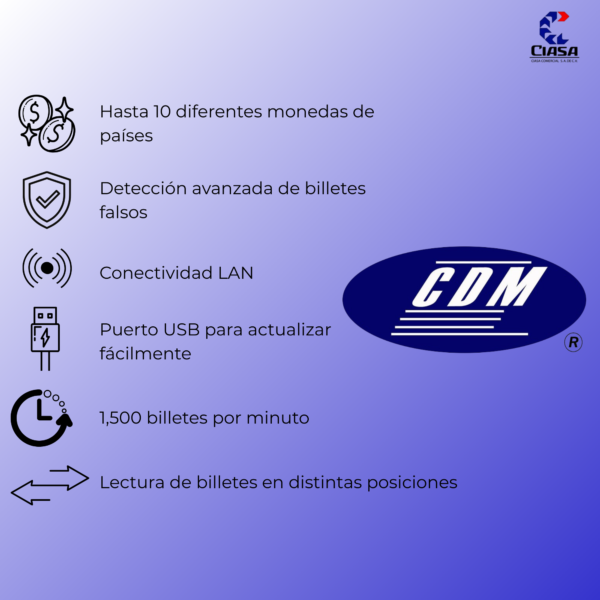 Contadora de Billetes CDM950 F LAN | Tecnología avanzada - Imagen 7