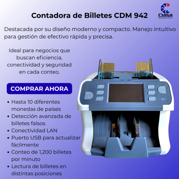 CDM-942 Contadora de billetes por valor